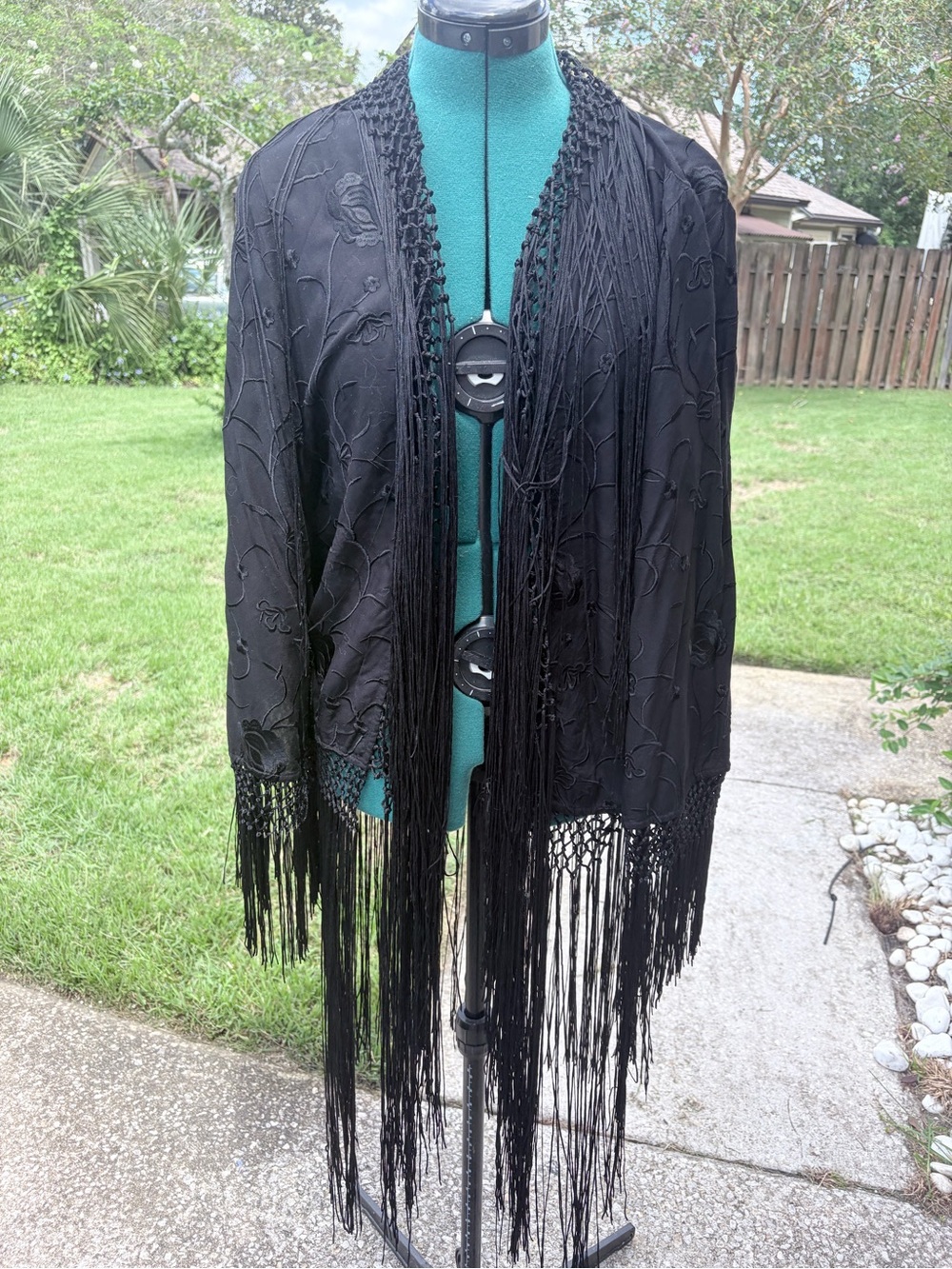 Free People London Nights Piano Duster Fringe Cardigan OS